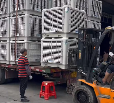 120臺(tái)冷風(fēng)機(jī)裝車發(fā)貨