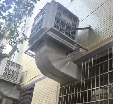 冷風(fēng)機(jī)加高機(jī)安裝案例